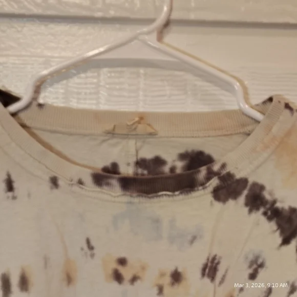 EASEL WOMENS LARGE TIE DYE TSHIRT 100% COTTON GRUNGE DISTRESSED CASUAL - Picture 2 of 7